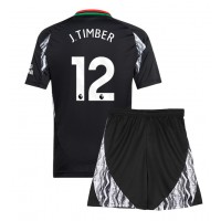 Camisa de time de futebol Arsenal Jurrien Timber #12 Replicas 2º Equipamento Infantil 2024-25 Manga Curta (+ Calças curtas)